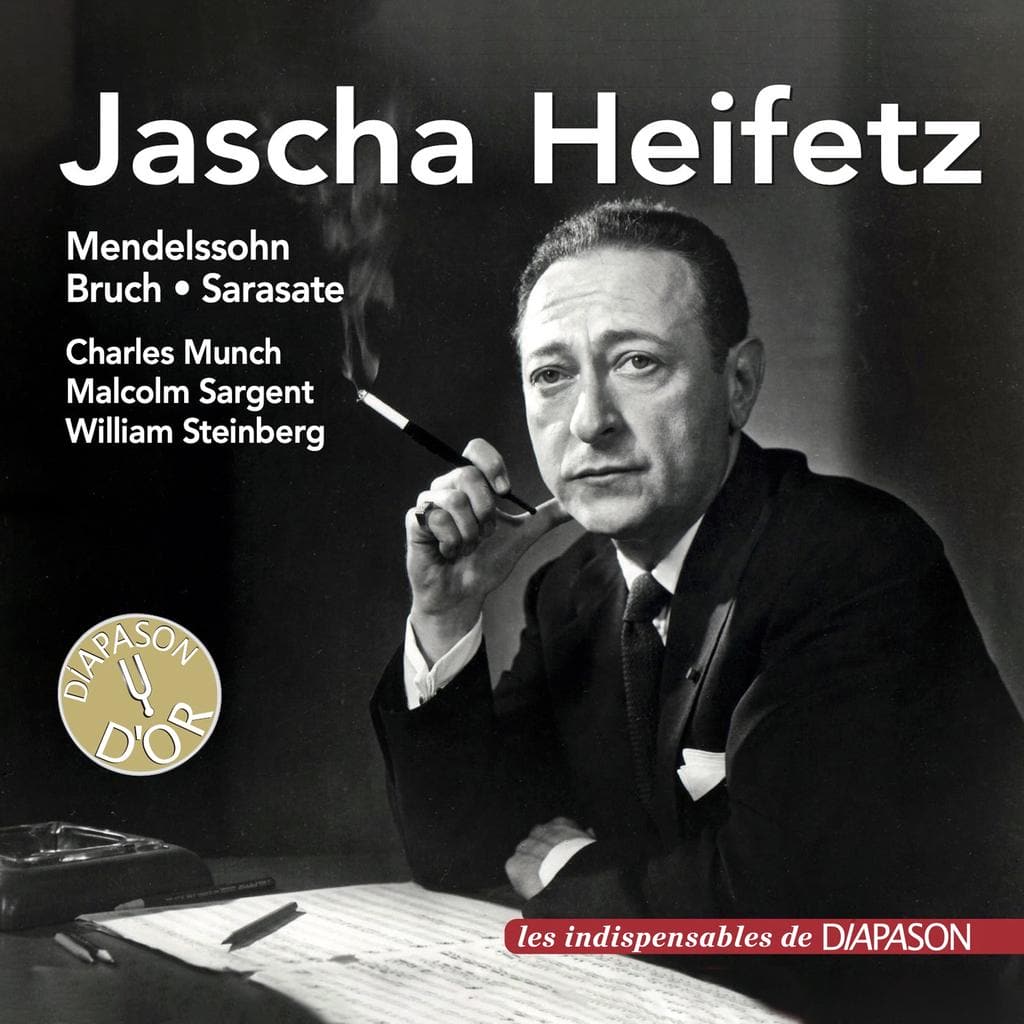 [ 古典&小提琴 ] 亚莎·海菲兹（Jascha Heifetz）: Works by Bruch, Mendelssohn & Sarasate：黄金时代的无瑕琴音 封面
